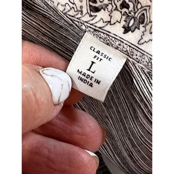 Robert Graham White Button Up LS Shirt Contrasting Collar Cuffs Classic - Picture 6 of 16